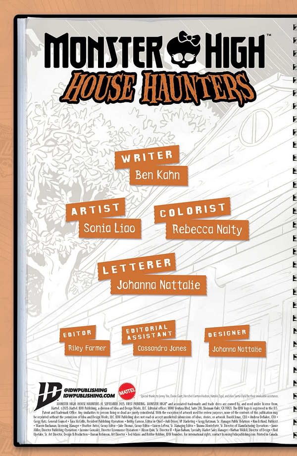 Interior preview page from MONSTER HIGH: HOUSE HAUNTERS #1 SERENA MERCADO COVER