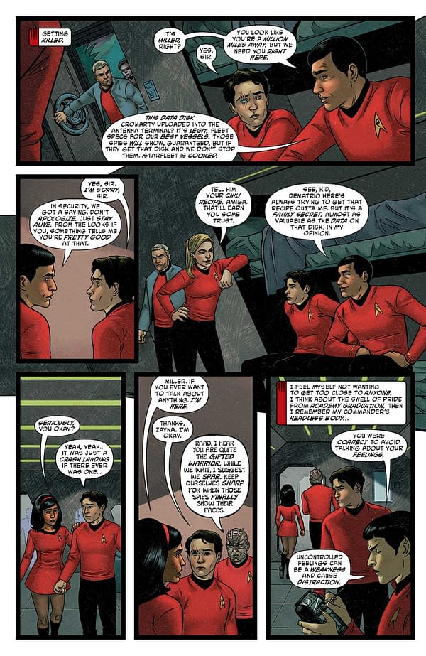 Interior preview page from STAR TREK: RED SHIRTS #2 CHRIS SHEHAN COVER