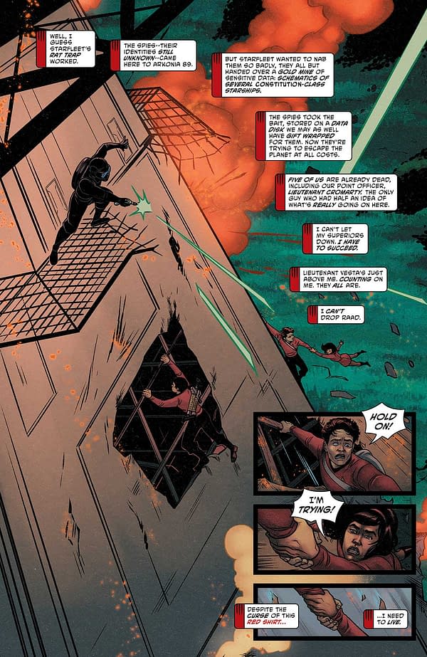 Interior preview page from STAR TREK: RED SHIRTS #3 CHRIS SHEHAN COVER