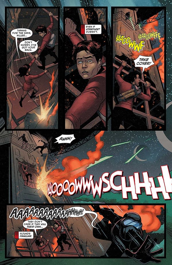 Interior preview page from STAR TREK: RED SHIRTS #3 CHRIS SHEHAN COVER