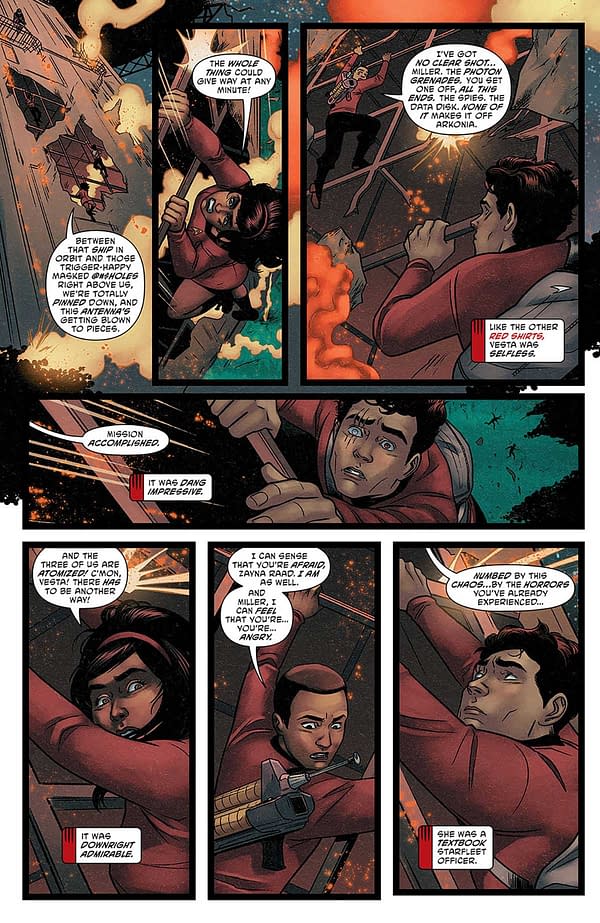 Interior preview page from STAR TREK: RED SHIRTS #3 CHRIS SHEHAN COVER