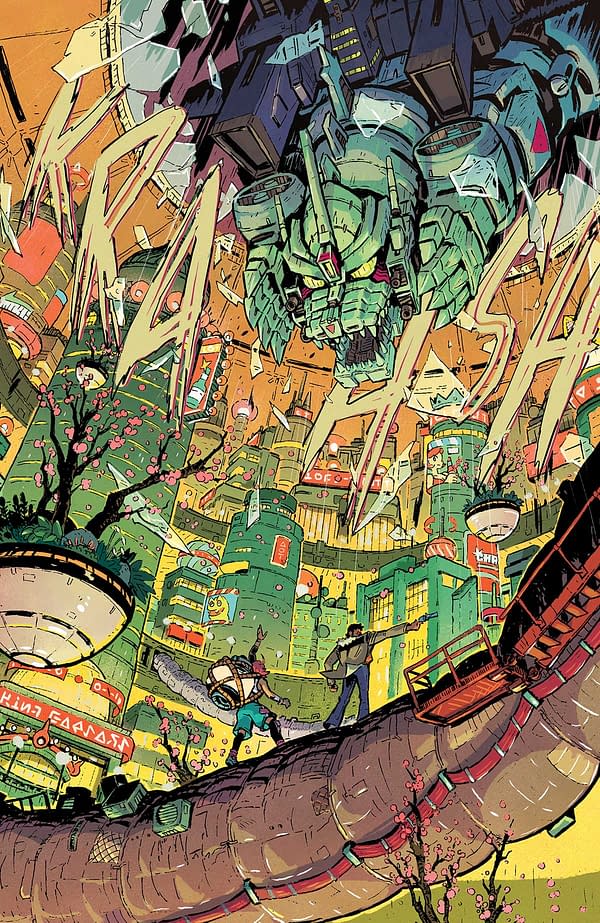 Interior preview page from STARSHIP GODZILLA #1 OLIVER ONO COVER