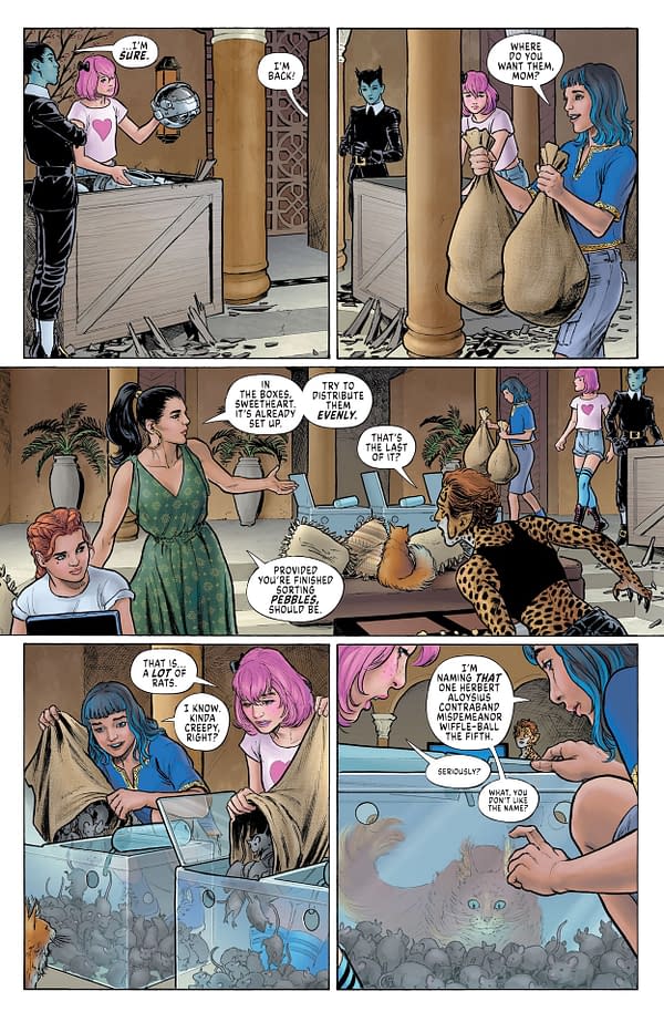 Interior preview page from Cheetah and Cheshire Rob the Justice League #4