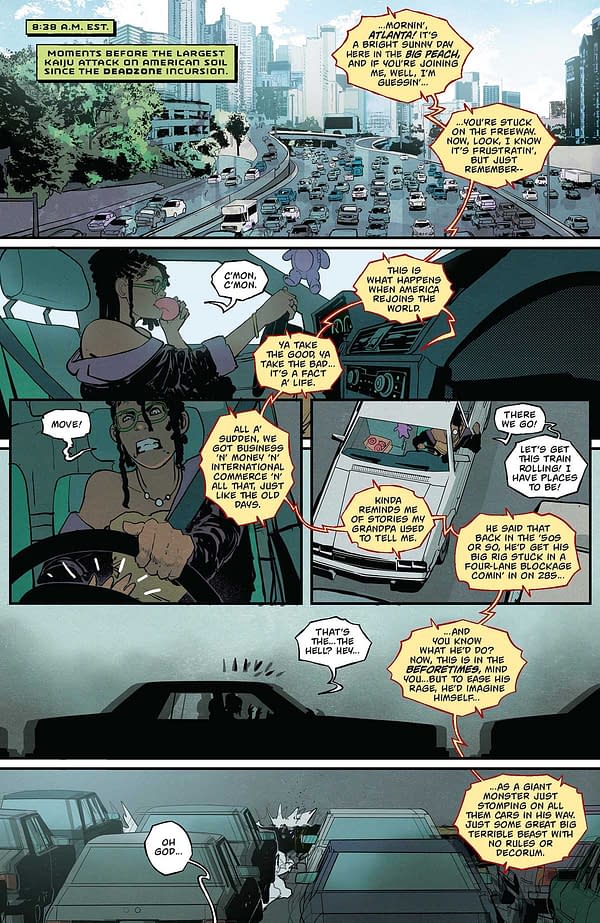 Interior preview page from GODZILLA (KAI-SEI ERA) #3 OLIVER ONO COVER