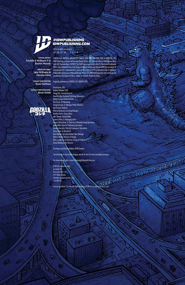 Interior preview page from GODZILLA VS. AMERICA: KANSAS CITY FREDDIE E. WILLIAMS II COVER