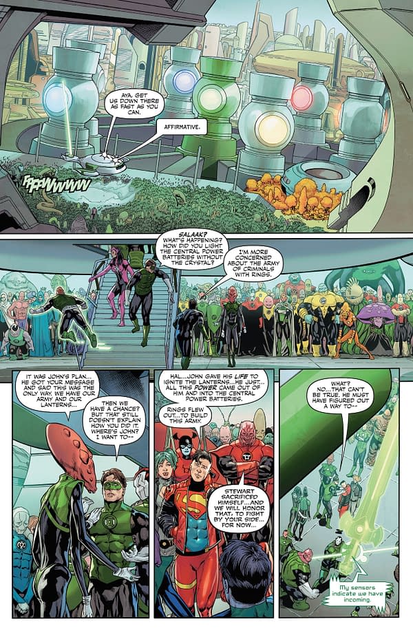 Interior preview page from Green Lantern Corps #9