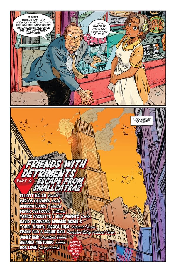 Interior preview page from Harley Quinn #55