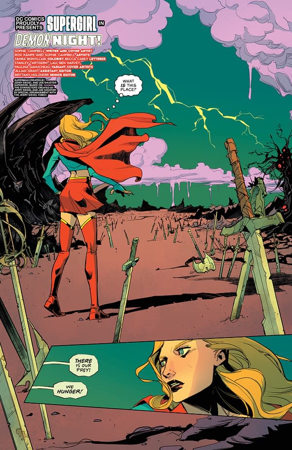 Interior preview page from Supergirl #6