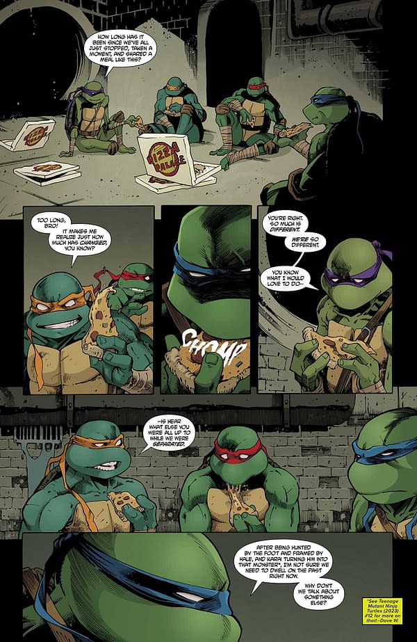 Interior preview page from TEENAGE MUTANT NINJA TURTLES ANNUAL 2025 MATEUS SANTOLOUCO COVER