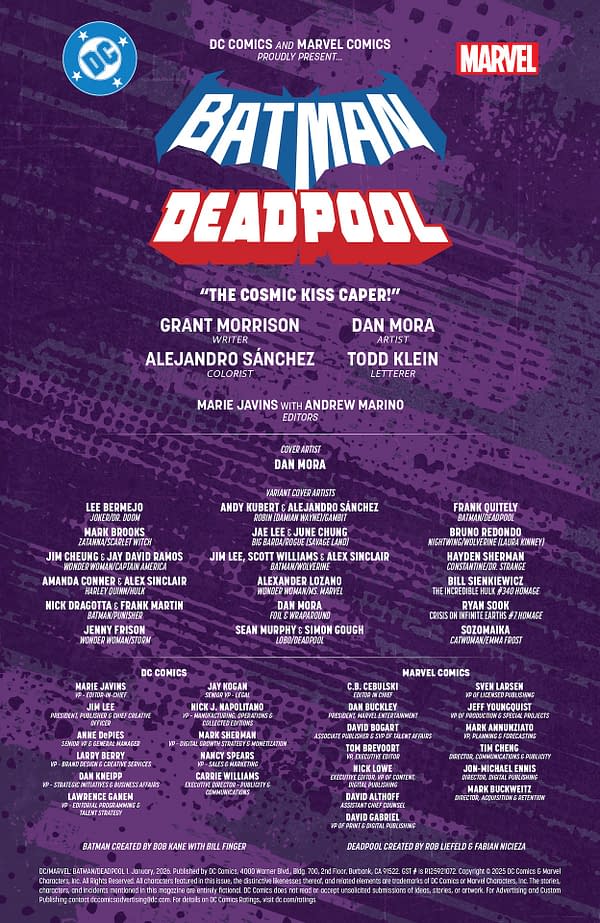 Interior preview page from Batman/Deadpool #1