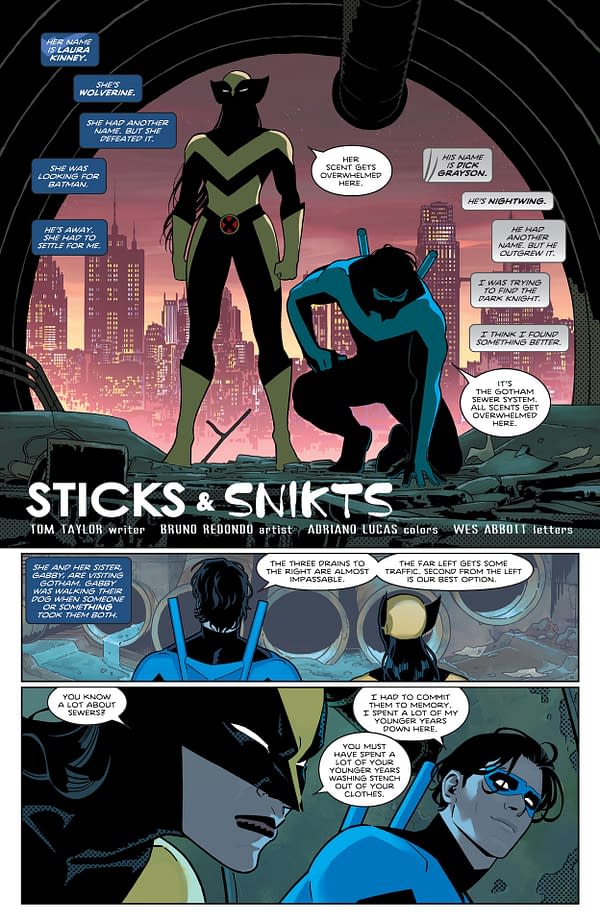 Interior preview page from Batman/Deadpool #1