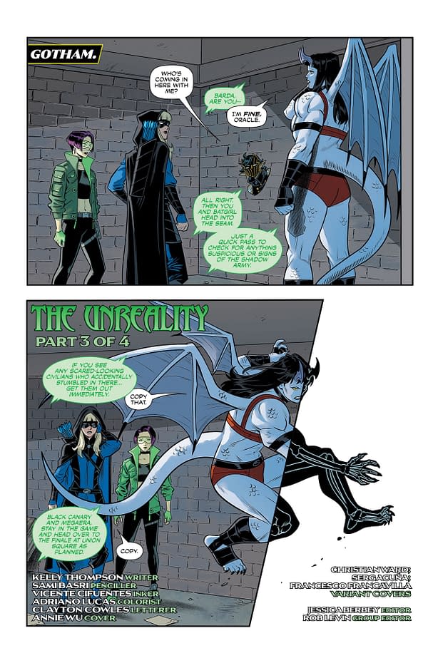 Interior preview page from Birds of Prey #27