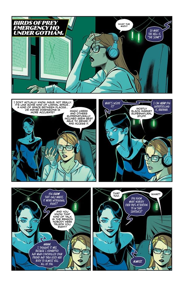 Interior preview page from Birds of Prey #27