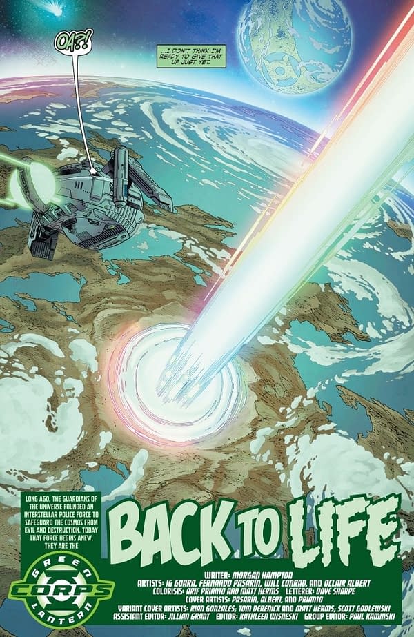 Interior preview page from Green Lantern Corps #10