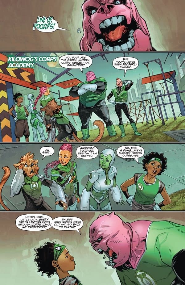 Interior preview page from Green Lantern Corps #10