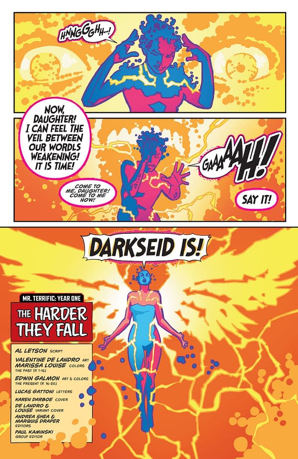 Interior preview page from Mr. Terrific: Year One #6