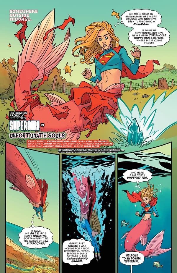 Interior preview page from Supergirl #7