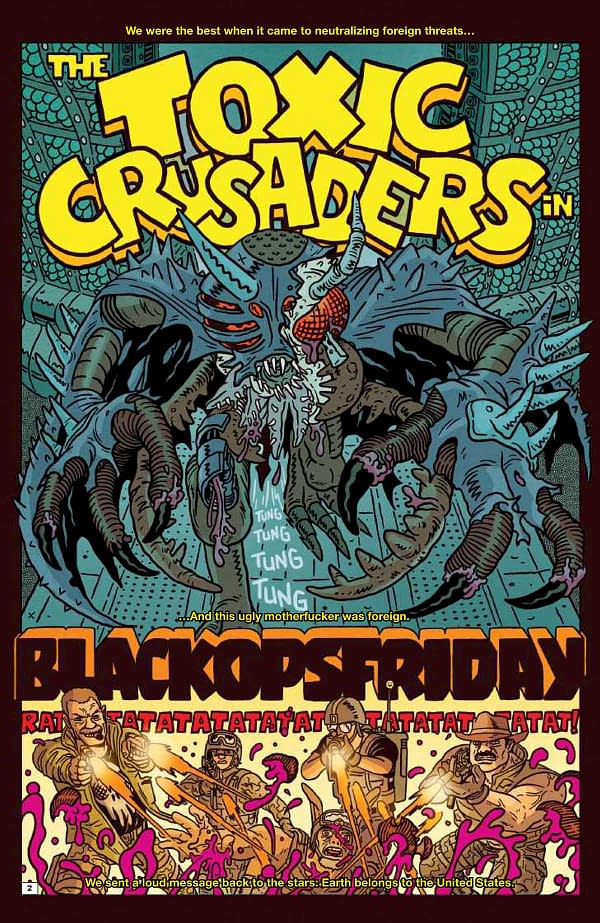 Interior preview page from Toxic Crusaders #2