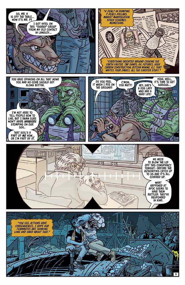 Interior preview page from Toxic Crusaders #2