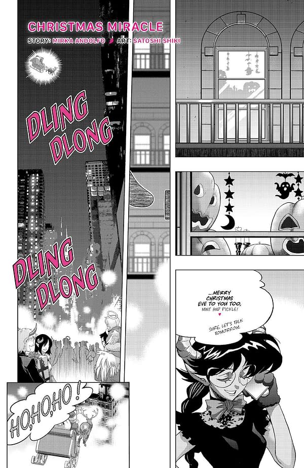 Interior preview page from Sweet Paprika Black White and Pink Holiday Special #1