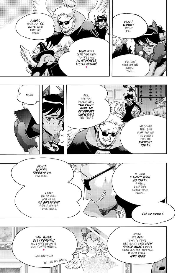 Interior preview page from Sweet Paprika Black White and Pink Holiday Special #1