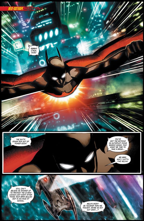 Interior preview page from Batman/Static: Beyond #2