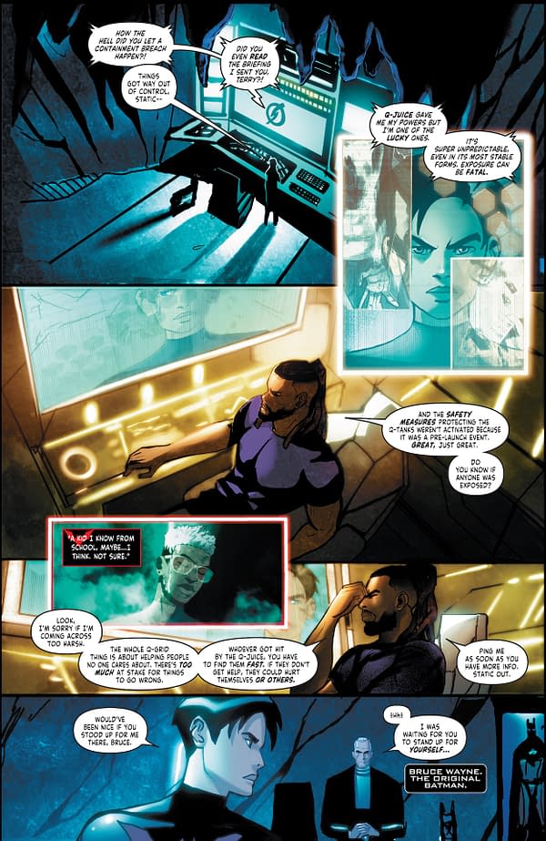 Interior preview page from Batman/Static: Beyond #2