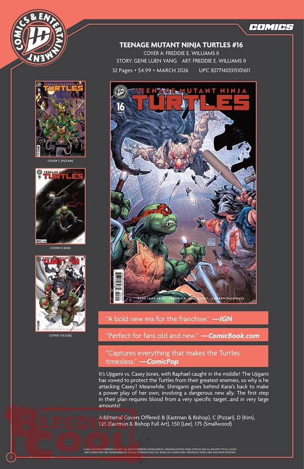 IDW March 2026 Full Solicits