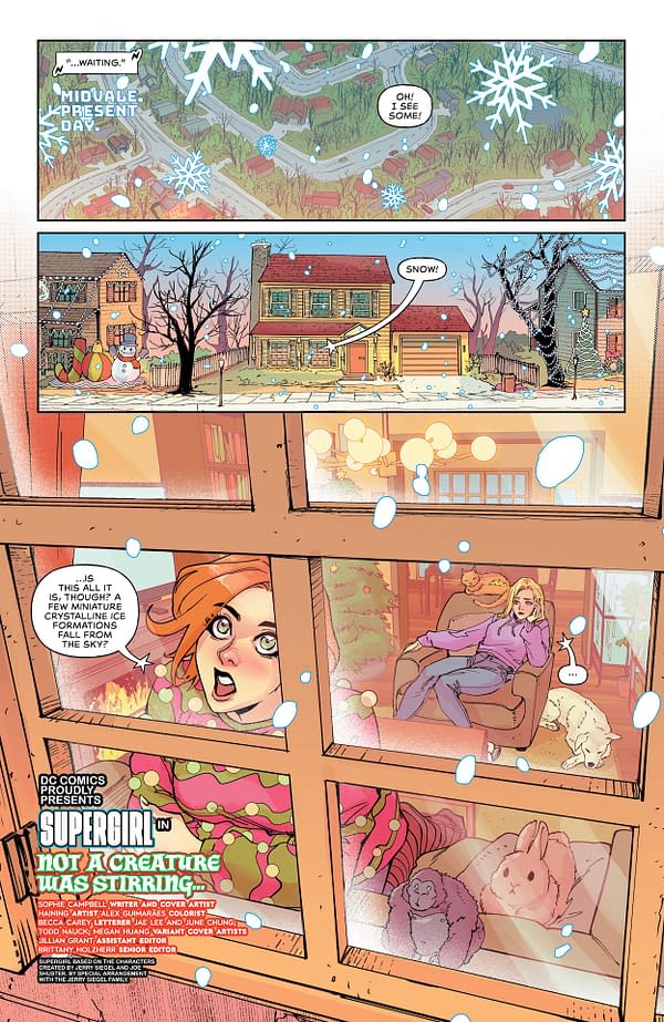 Interior preview page from Supergirl #8