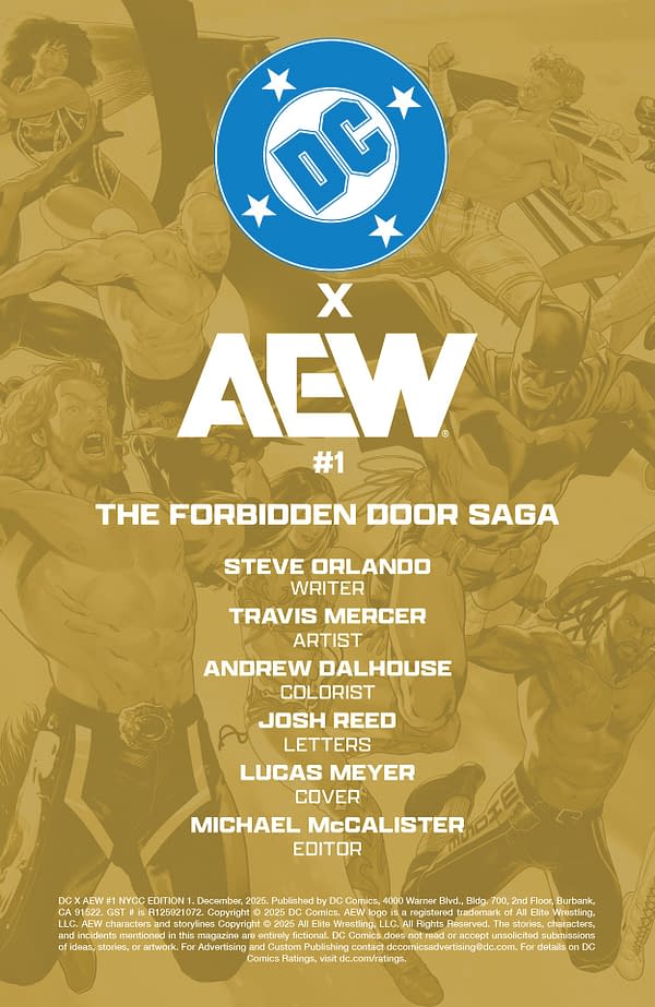 Interior preview page from DC x AEW #1