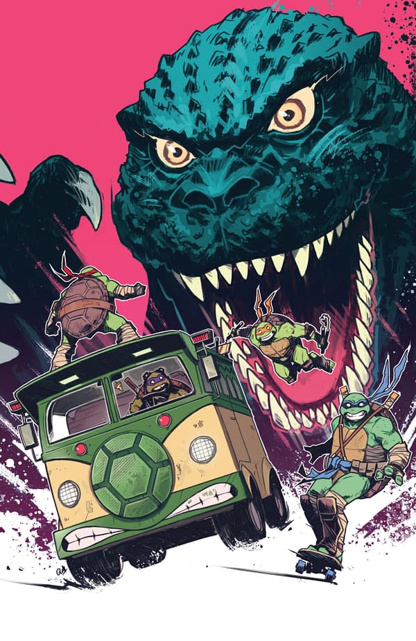 Cover image for Teenage Mutant Ninja Turtles x Godzilla #3 Variant RI (25) (Wijngaard Full Art)
