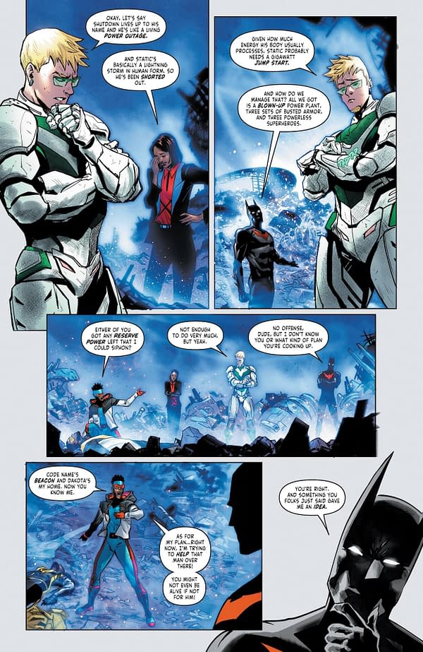 Interior preview page from Batman/Static: Beyond #3