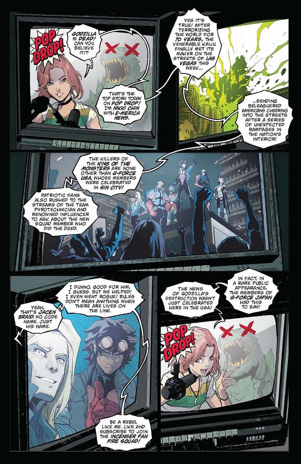 Interior preview page from GODZILLA #7 JONATHAN URIBE COVER