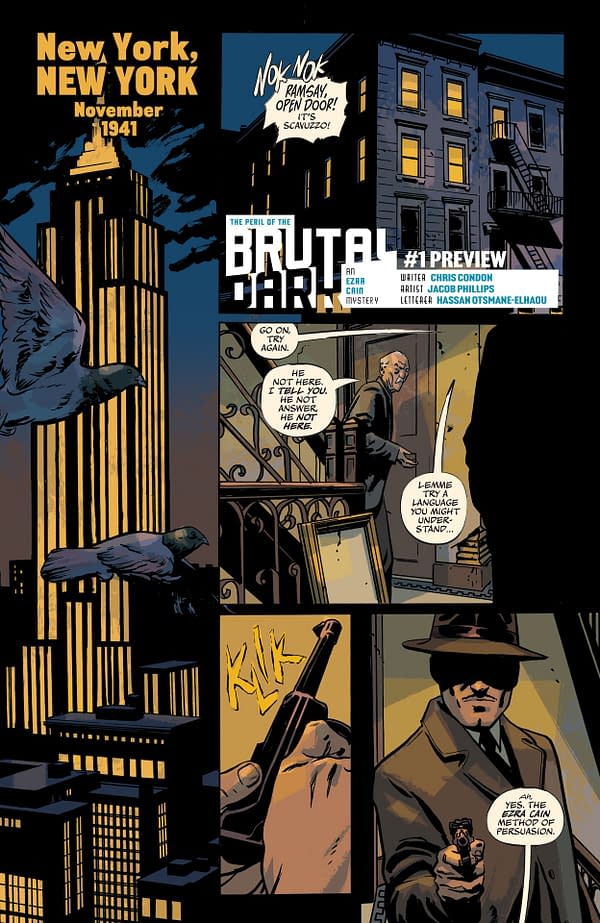 Interior preview page from The Peril of the Brutal Dark: An Ezra Cain Mystery #1