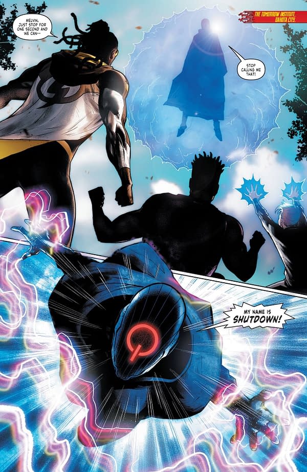 Interior preview page from Batman/Static: Beyond #4