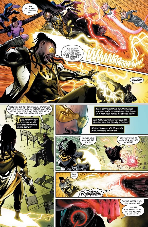 Interior preview page from Batman/Static: Beyond #4