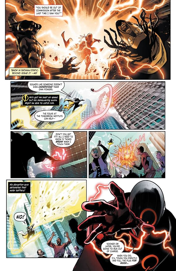 Interior preview page from Batman/Static: Beyond #4