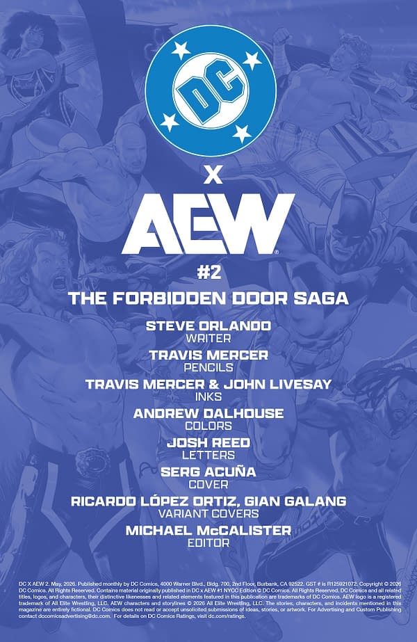 Interior preview page from DC x AEW #2