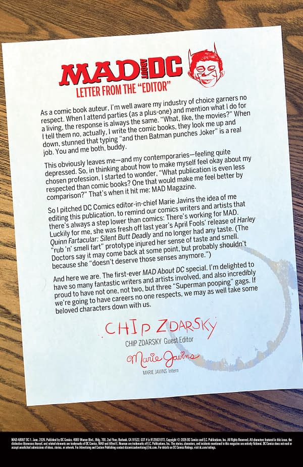 Interior preview page from Mad About DC #1