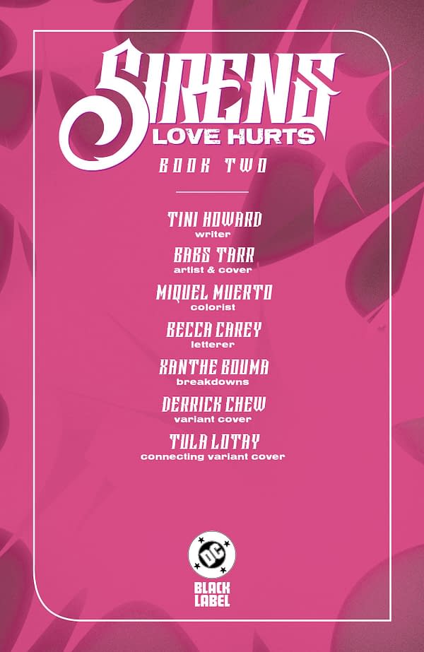 Interior preview page from Sirens: Love Hurts #2