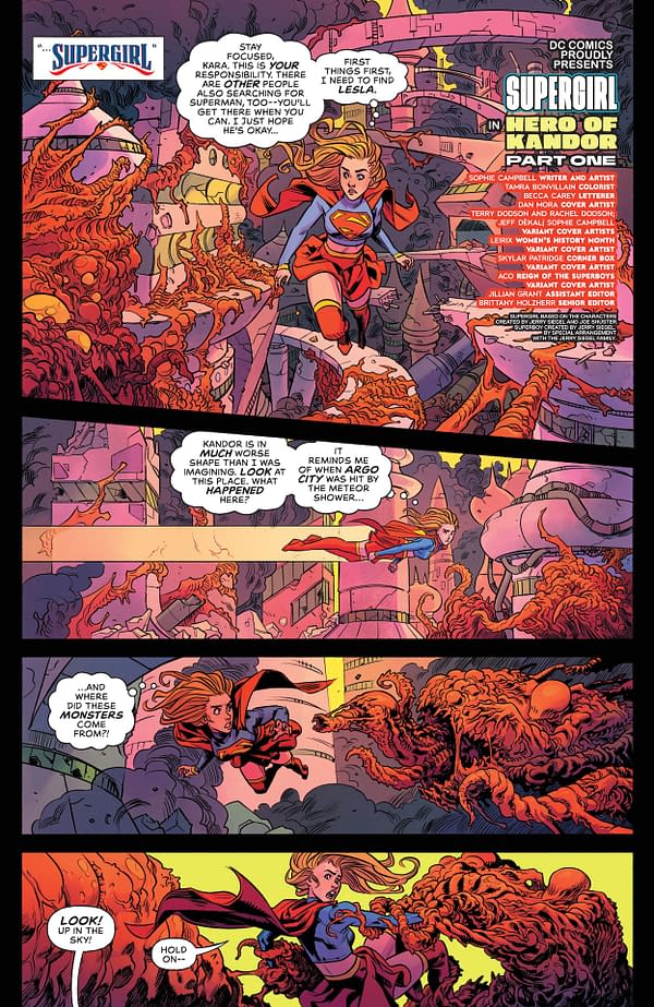 Interior preview page from Supergirl #11