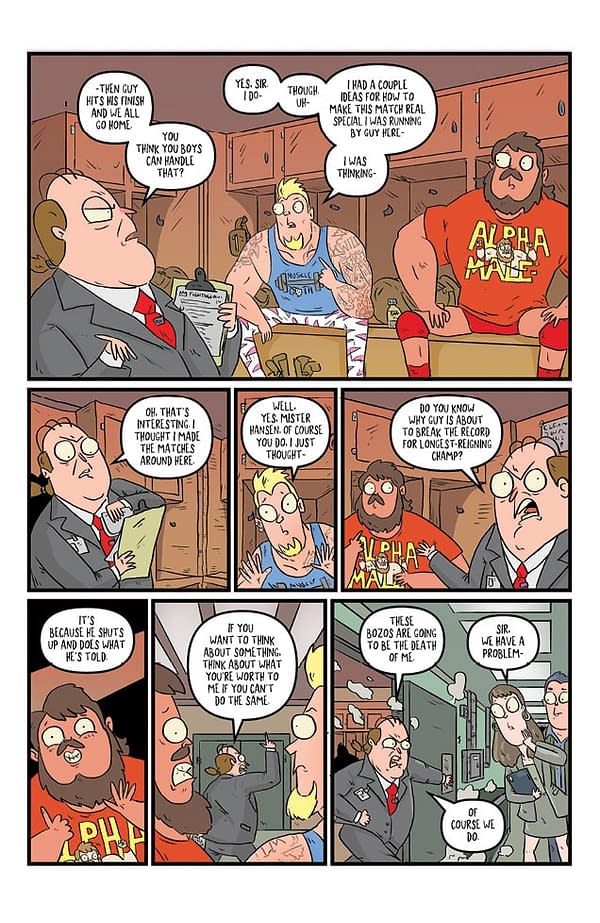 Interior preview page from Wrestle Heist #4