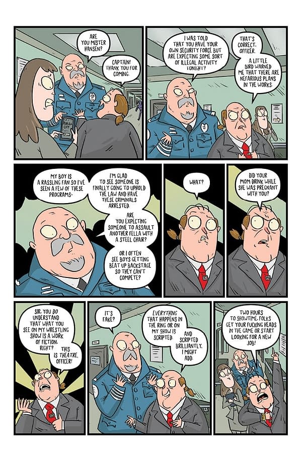 Interior preview page from Wrestle Heist #4