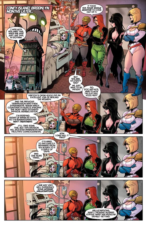 Interior preview page from Harley Quinn x Elvira #6