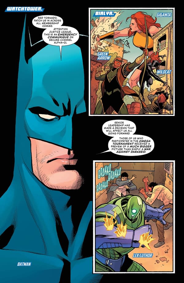 Interior preview page from Justice League Unlimited #18