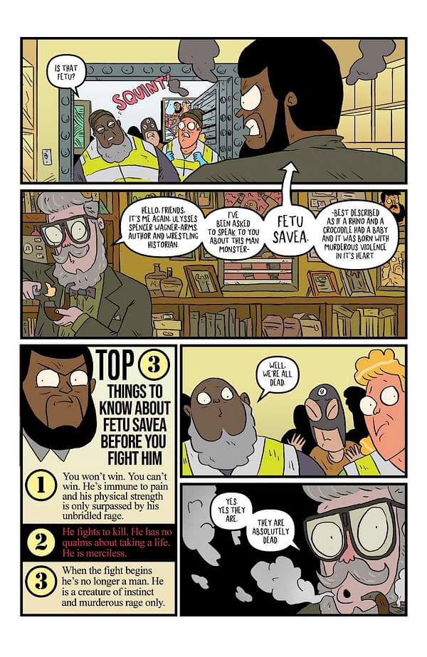 Interior preview page from Wrestle Heist #5