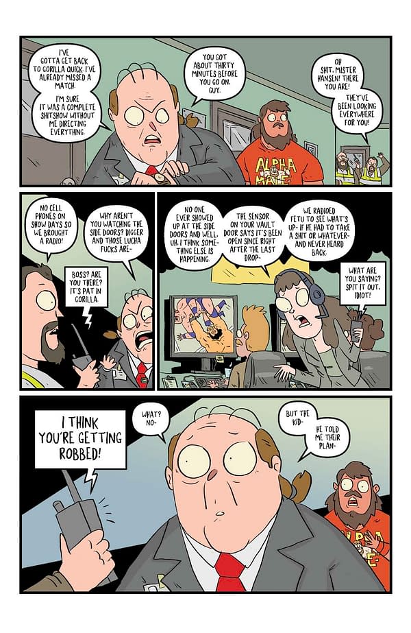 Interior preview page from Wrestle Heist #5