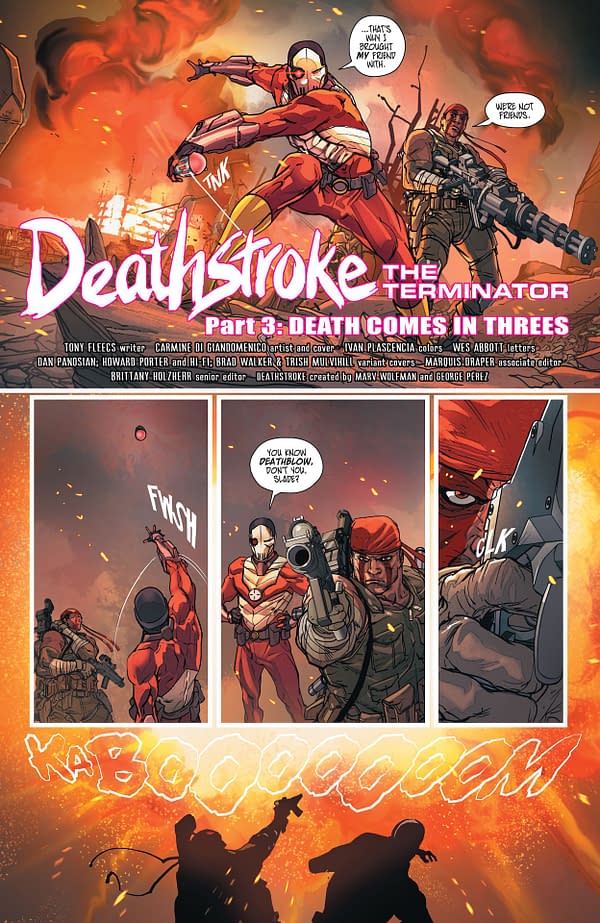 Interior preview page from Deathstroke: The Terminator #3