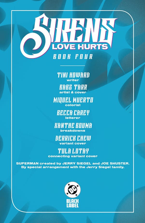 Interior preview page from Sirens: Love Hurts #4