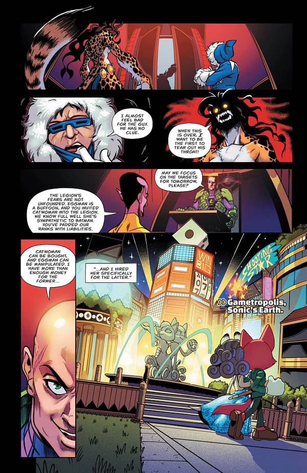 Interior preview page from DC x Sonic the Hedgehog: The Metal Legion #2